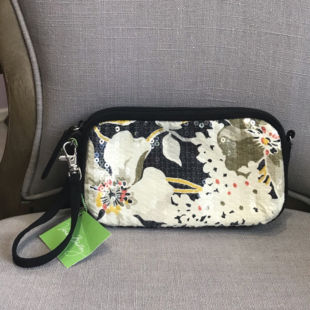 Vera Bradley Dogwood shimmer wristlet